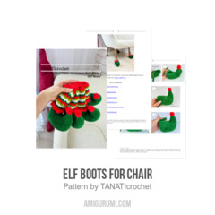 Elf boots for chair amigurumi pattern by TANATIcrochet