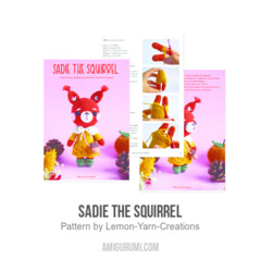 Sadie the Squirrel amigurumi pattern by Lemon Yarn Creations