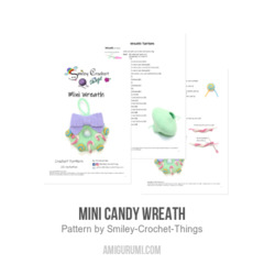 Mini Candy Wreath amigurumi pattern by Smiley Crochet Things