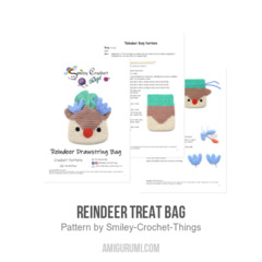 Reindeer Treat Bag amigurumi pattern by Smiley Crochet Things