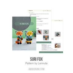 Suri Fox amigurumi pattern by Lennutas