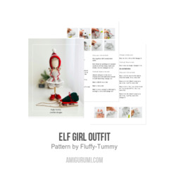 Elf girl outfit amigurumi pattern by Fluffy Tummy