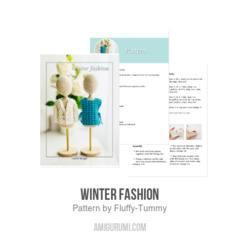 Winter fashion amigurumi pattern by Fluffy Tummy