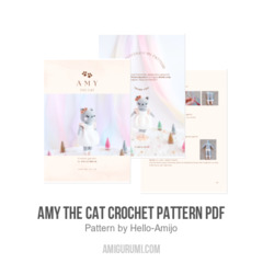 Amy the Cat Crochet Pattern PDF amigurumi pattern by Hello Amijo