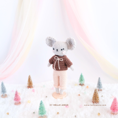 Jack the Mouse Crochet Pattern PDF amigurumi pattern by Hello Amijo