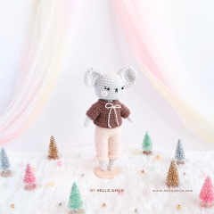 Jack the Mouse Crochet Pattern PDF amigurumi pattern by Hello Amijo