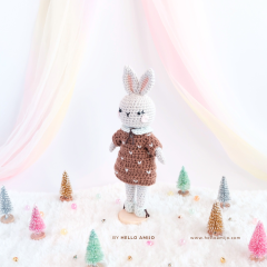 Joyce the Bunny Crochet Pattern PDF amigurumi pattern by Hello Amijo