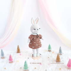 Joyce the Bunny Crochet Pattern PDF amigurumi pattern by Hello Amijo