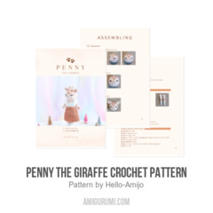 Penny the Giraffe Crochet Pattern amigurumi pattern by Hello Amijo