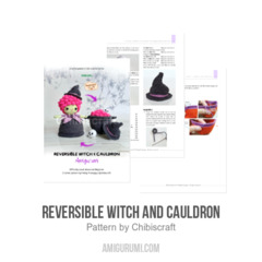 Reversible Witch and Cauldron amigurumi pattern by Chibiscraft