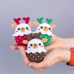 Reindeer ornament amigurumi by Mufficorn