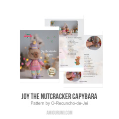 Joy the nutcracker capybara amigurumi pattern by O Recuncho de Jei