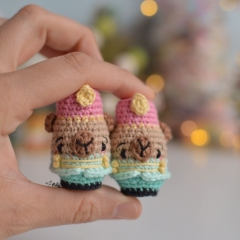 Mini nutcracker capybara amigurumi pattern by O Recuncho de Jei