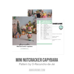 Mini nutcracker capybara amigurumi pattern by O Recuncho de Jei