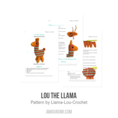 Lou the Llama amigurumi pattern by Llama Lou Crochet