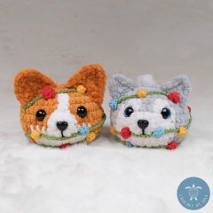 3-in-1 Santa Dog, NO SEW amigurumi pattern by Crochet Pattern By Nina