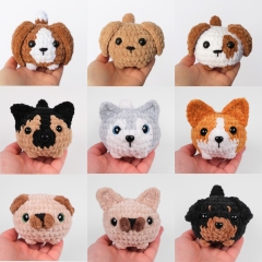 9-in-1 Chubby Bun Dog, NO SEW amigurumi pattern by Crochet Pattern By Nina