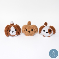9-in-1 Chubby Bun Dog, NO SEW amigurumi pattern by Crochet Pattern By Nina