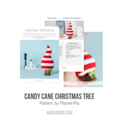 Candy Cane Christmas Tree amigurumi pattern by Planet Piu