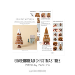 Gingerbread Christmas Tree amigurumi pattern by Planet Piu