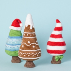 SET of three Christmas Trees amigurumi by Planet Piu