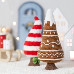 SET of three Christmas Trees amigurumi pattern by Planet Piu