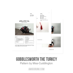 Gobblesworth the Turkey amigurumi pattern by Miss Cuddlington