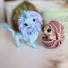 2 in 1 Crochet dragon Sisu &TukTuk  amigurumi pattern by Loopy Pattern