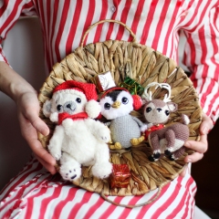 3 in 1 Crochet Christmas bundle amigurumi pattern by Loopy Pattern