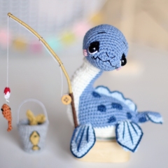 Dinosaur Plesiosaur Bluey amigurumi pattern by Loopy Pattern