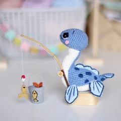 Dinosaur Plesiosaur Bluey amigurumi pattern by Loopy Pattern