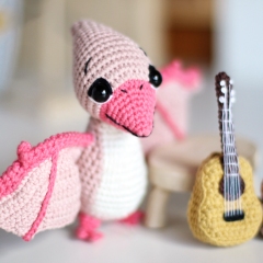 Dinosaur Pterodactyl Rose amigurumi pattern by Loopy Pattern