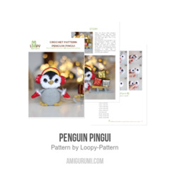 Penguin Pingui amigurumi pattern by Loopy Pattern