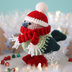 Snowflake the winterbird amigurumi pattern by LikeALigerCrochet