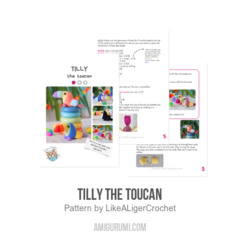 Tilly the toucan amigurumi pattern by LikeALigerCrochet