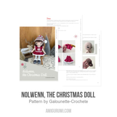 Nolwenn, the christmas doll amigurumi pattern by Galounette Crochete