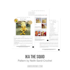 Ika the Squid amigurumi pattern by Neith Sand Crochet
