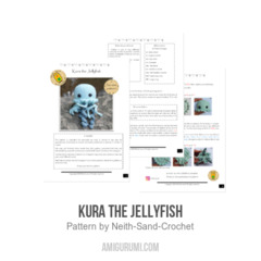 Kura the Jellyfish amigurumi pattern by Neith Sand Crochet