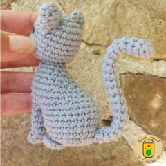 Mofu the Tiny Grey Cat amigurumi pattern by Neith Sand Crochet
