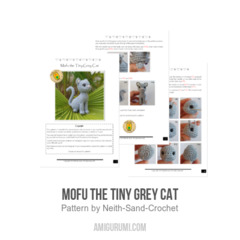 Mofu the Tiny Grey Cat amigurumi pattern by Neith Sand Crochet