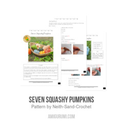 Seven Squashy Pumpkins amigurumi pattern by Neith Sand Crochet