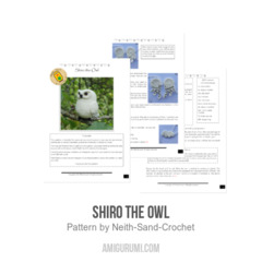Shiro the Owl amigurumi pattern by Neith Sand Crochet