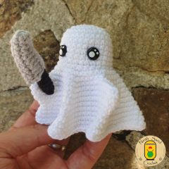 Yuuta the Ghost amigurumi pattern by Neith Sand Crochet
