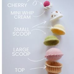 Build your ice cream amigurumi pattern by Cocorumi Design
