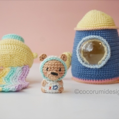 The rainbow rocket amigurumi pattern by Cocorumi Design