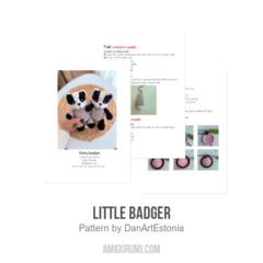 Little Badger amigurumi pattern by DanArtEstonia