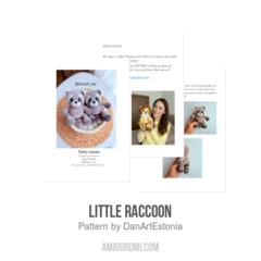 Little Raccoon amigurumi pattern by DanArtEstonia