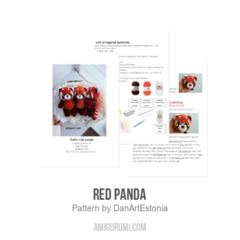 Red Panda amigurumi pattern by DanArtEstonia