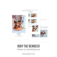 Rudy the reindeer amigurumi pattern by DanArtEstonia