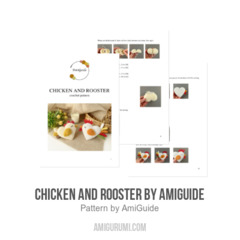 Chicken and Rooster amigurumi pattern by AmiGuide